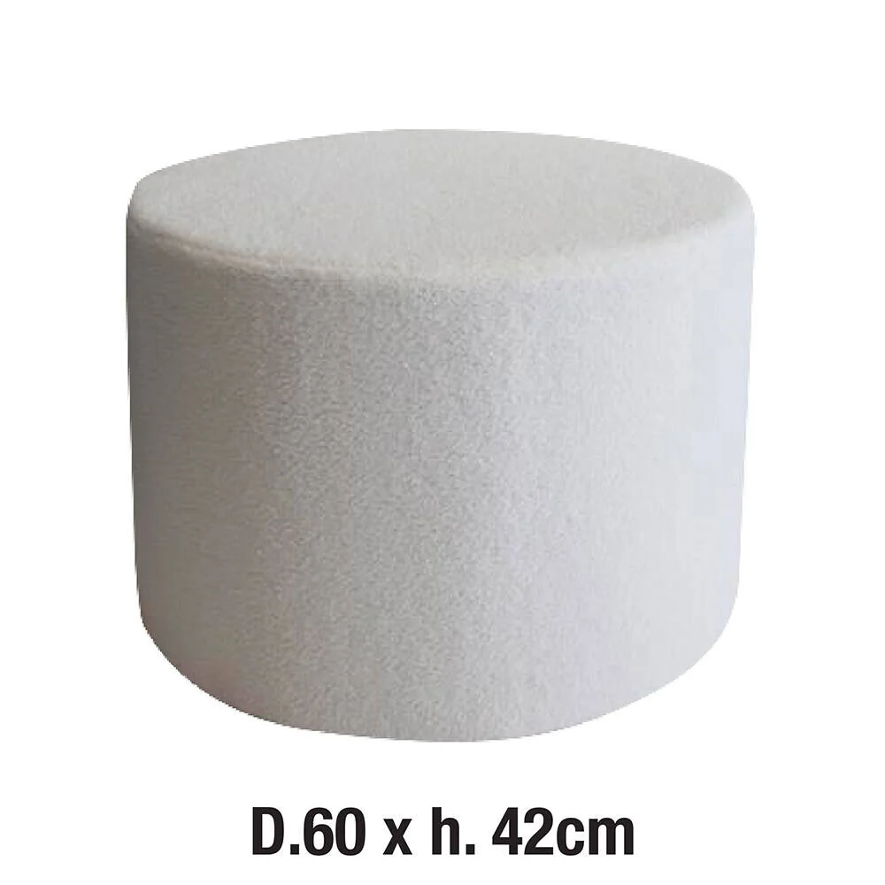 Pouf Icone écru JBY Creation D.60 x h.42 cm