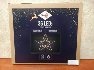 Christmas My Étoile lumineuse 36 LEDs blanc chaud avec piquet