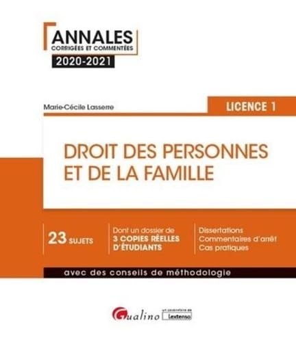 Droit Des Personnes Et De La Famille - Licence 1