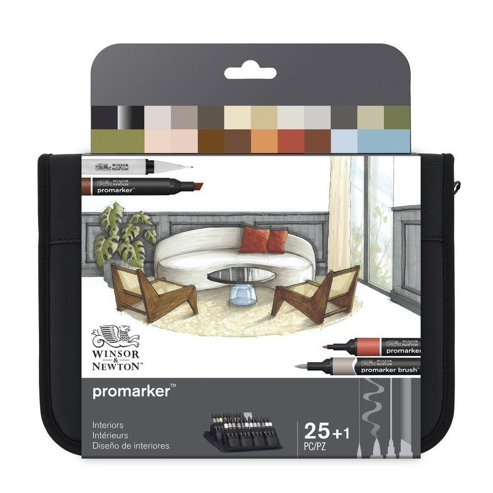 Winsor & Newton Promarker Mixed Set Interior Wallet