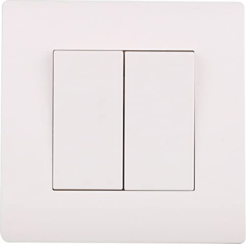 Double interrupteur va-et-vient complet Basic, blanc