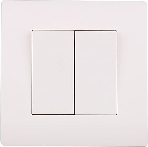 Double interrupteur va-et-vient complet Basic, blanc