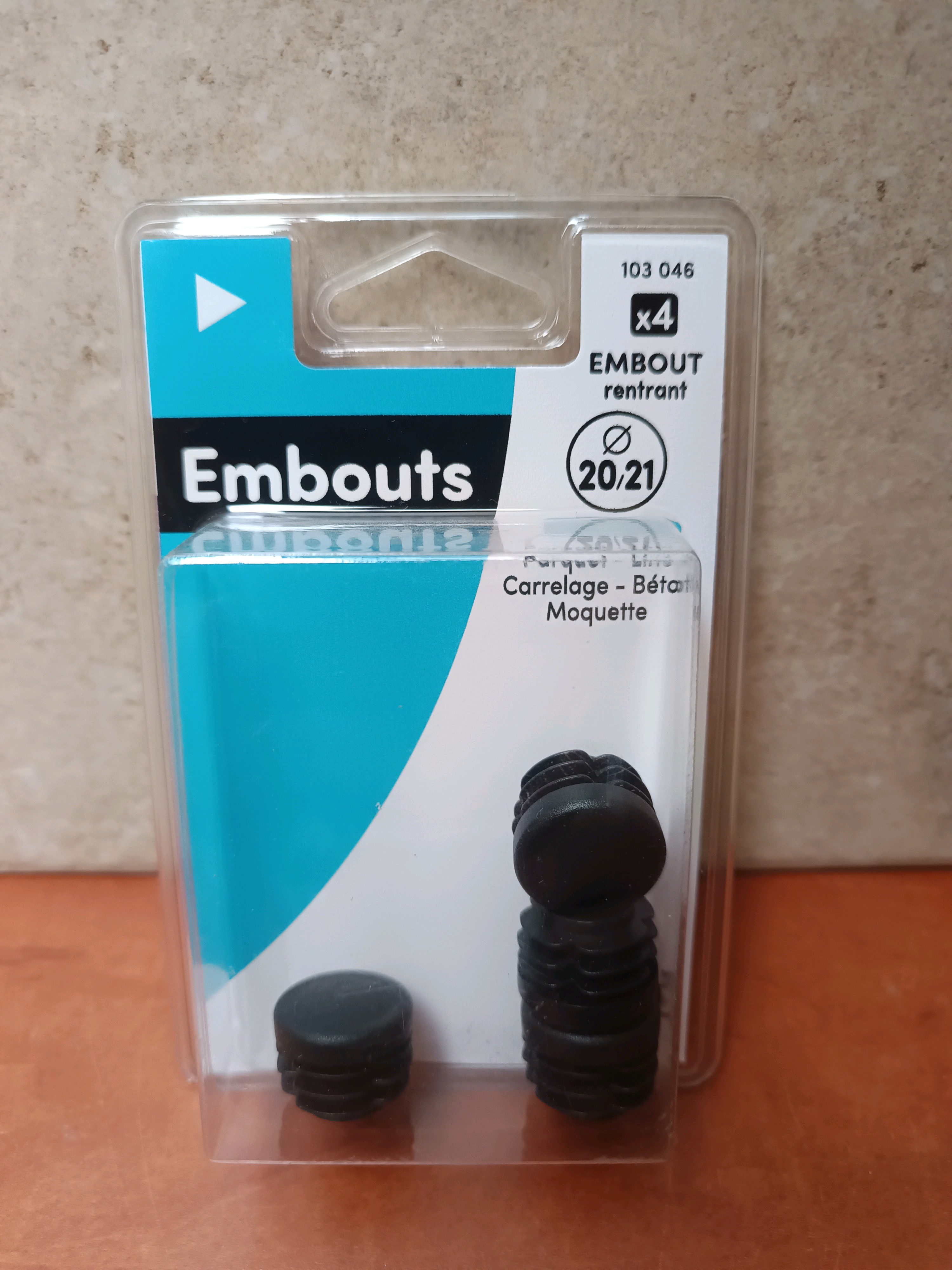 Embouts rentrants Ø 20-21 mm (x4) - noir
