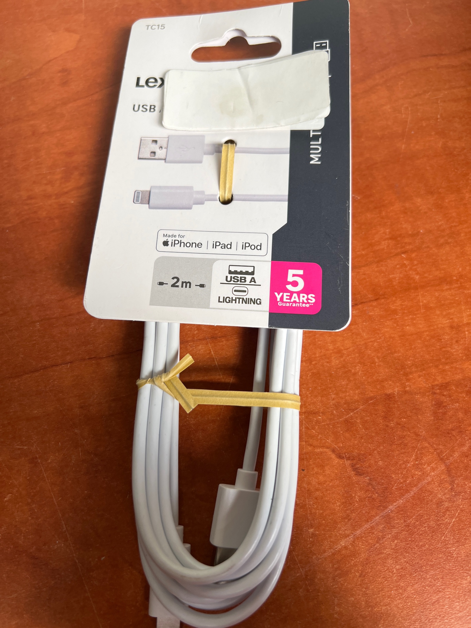 Câble USB-A vers Lightning ~2 m TC15 (pour iPhone/iPad/iPod)