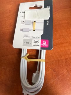 Câble USB-A vers Lightning ~2 m TC15 (pour iPhone/iPad/iPod)