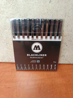 MOLOTOW Blackliner Permanent – Set de 11 fineliners noirs