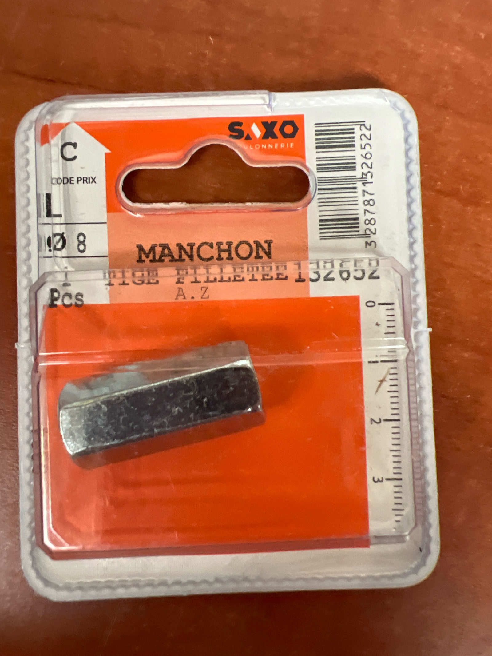 SAXO Manchon Ø8 pour tige filetée