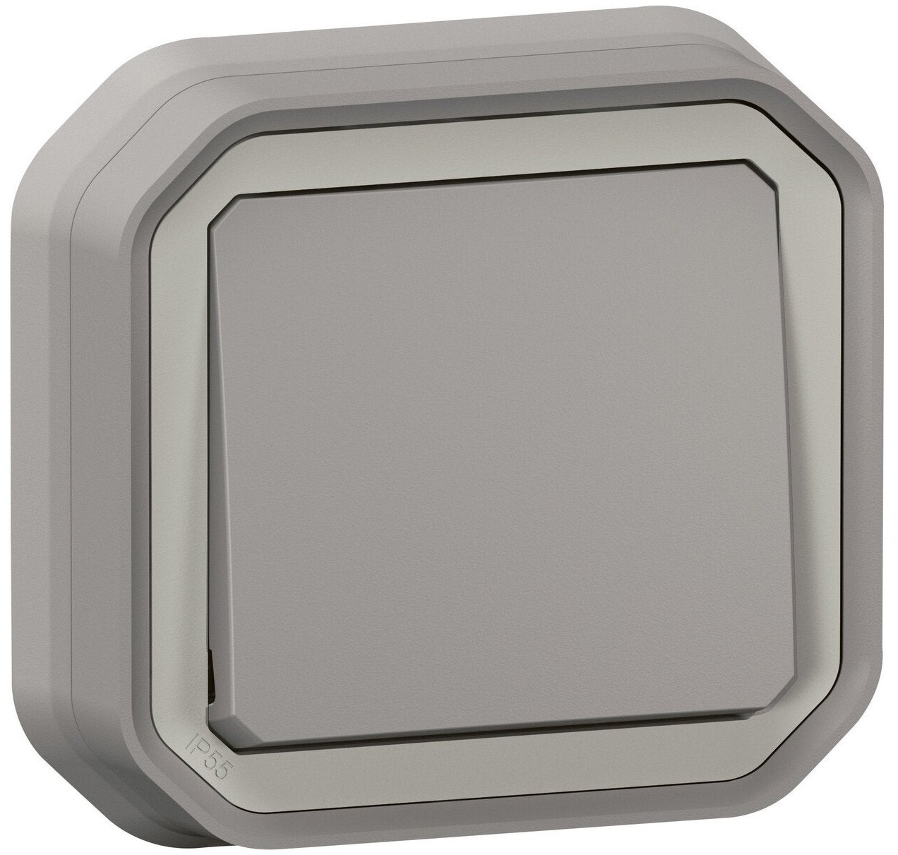 Interrupteur va-et-vient Legrand Plexo gris encastré IP55