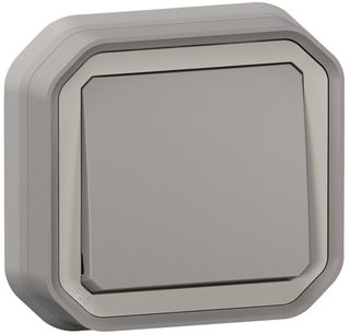 Interrupteur va-et-vient Legrand Plexo gris encastré IP55
