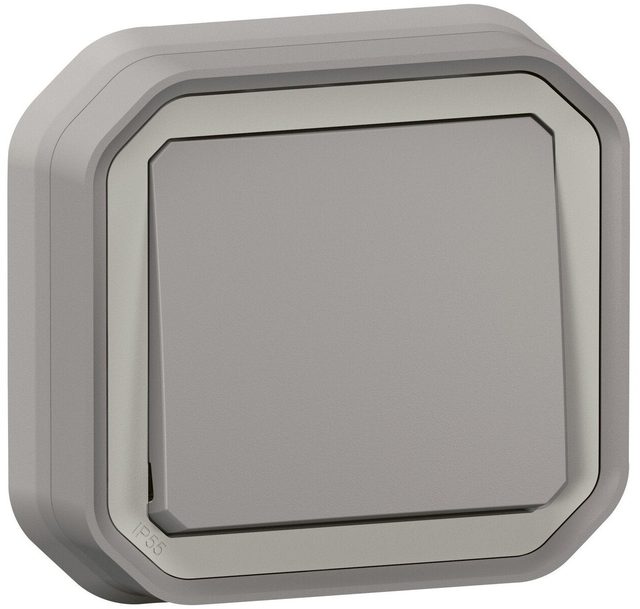 Interrupteur va-et-vient Legrand Plexo gris encastré IP55