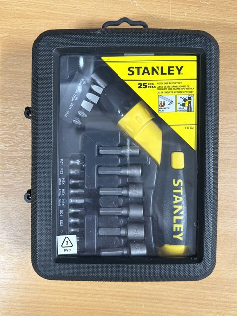 Stanley 0-63-022 jeu de tournevis à cliquet poignée pistolet 25 pièces