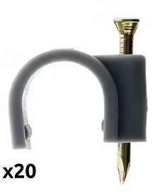 Zenitech 20 attaches plastiques Ø16 mm gris
