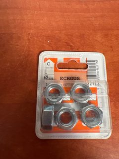 Écrous hexagonaux Ø12 – blister
