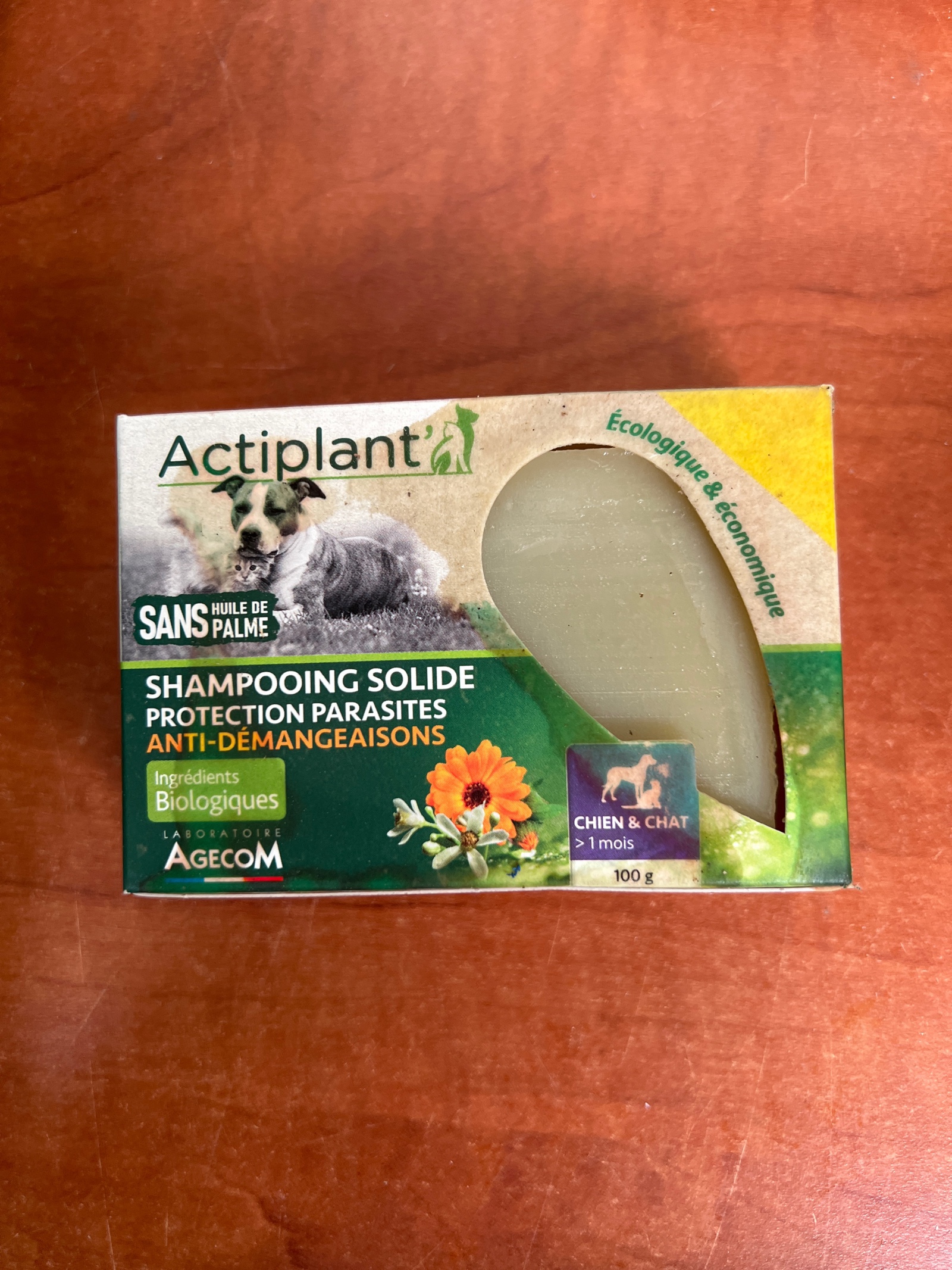 Actiplant Shampooing solide Protection Parasites Anti-démangeaisons - Chien & Chat - 100 g