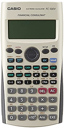 Casio FC-100V - Calculatrice financière - 10 chiffres + 2 exposants - pile