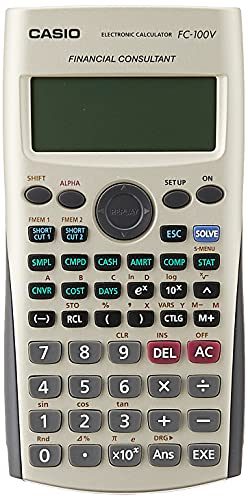 Casio FC-100V - Calculatrice financière - 10 chiffres + 2 exposants - pile