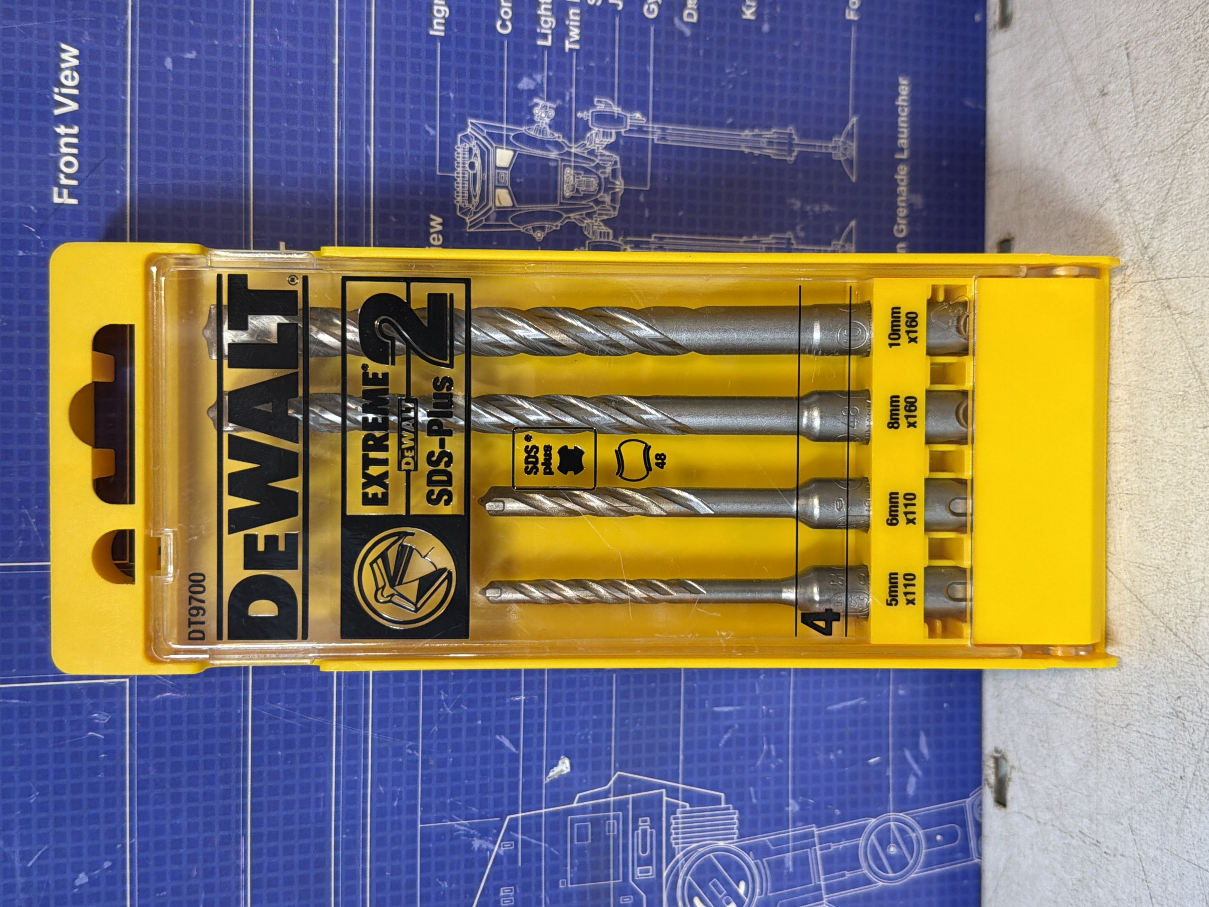 DeWalt DT9700 lot de 4 forets béton SDS-Plus Extreme 2