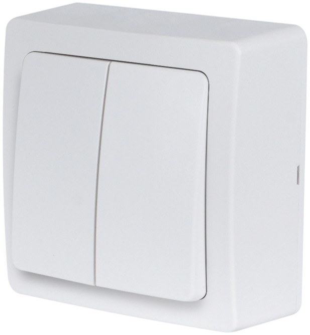 Debflex Blok double va-et-vient en saillie blanc 746801