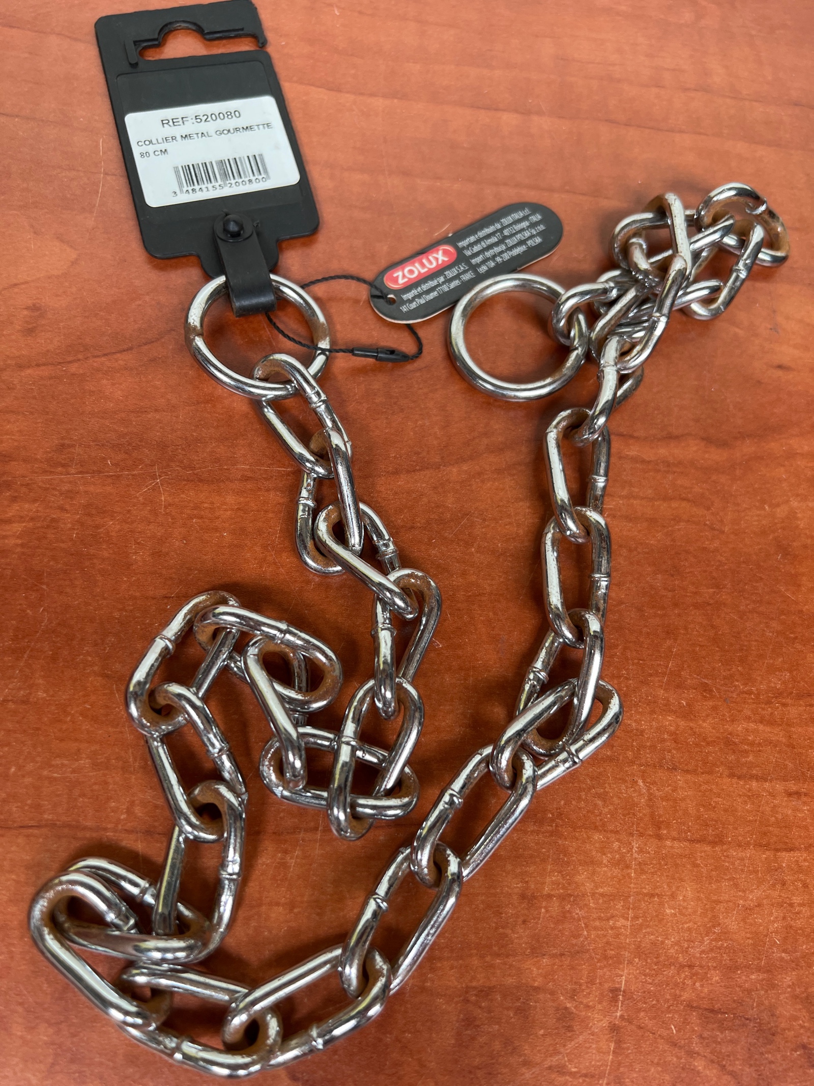 Zolux Collier métal gourmette 80 cm