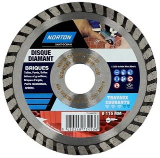 Disque diamant segmenté Norton 115 x 22,23 mm brique