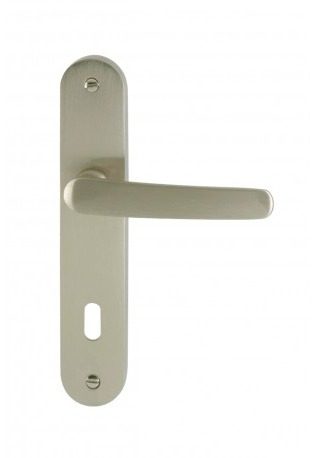 Poignée de porte DT 2000 Nina nickel satiné serrure 165 mm