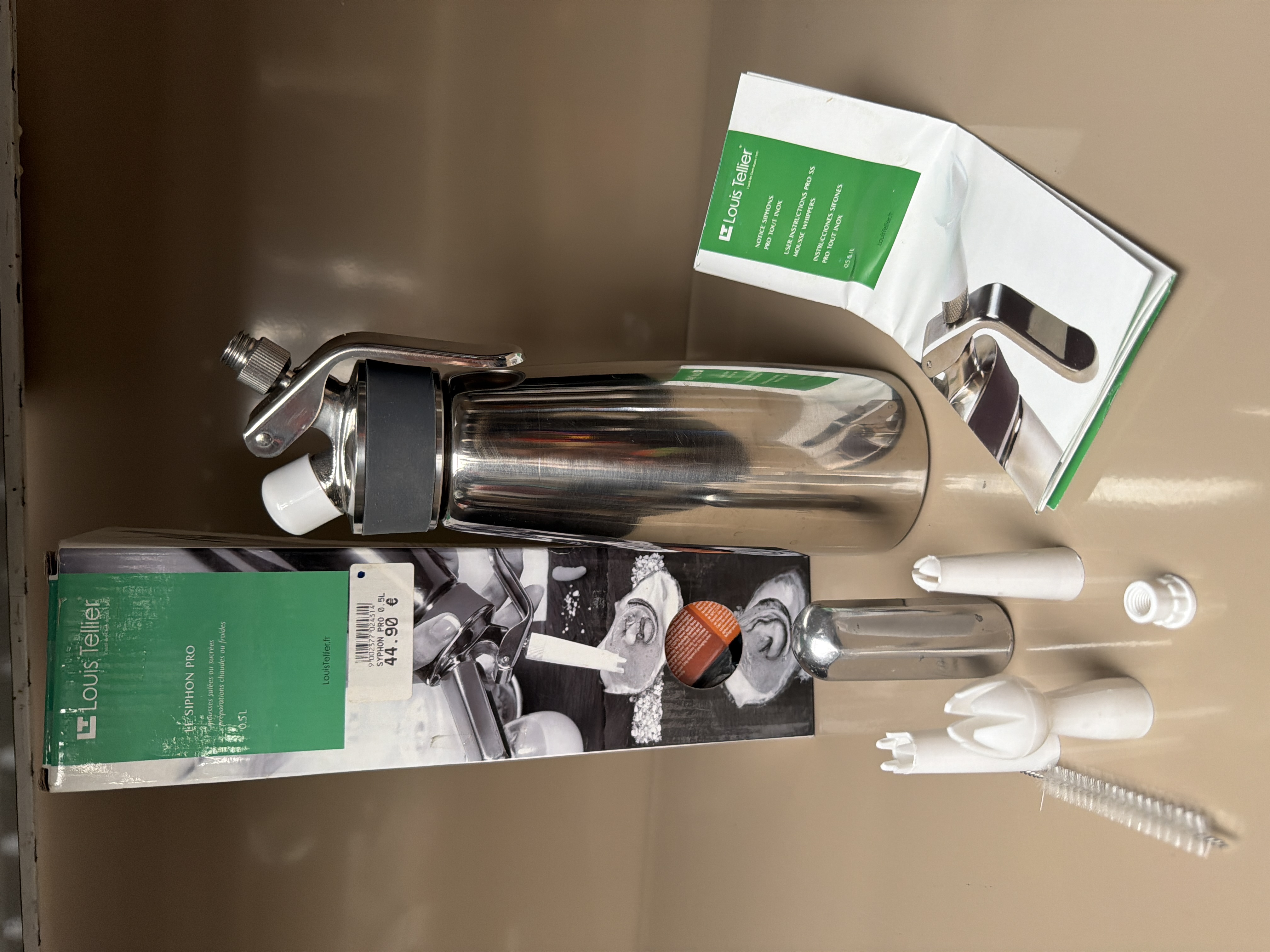 Louis Tellier Siphon à chantilly inox