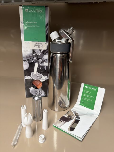 Louis Tellier Siphon à chantilly inox