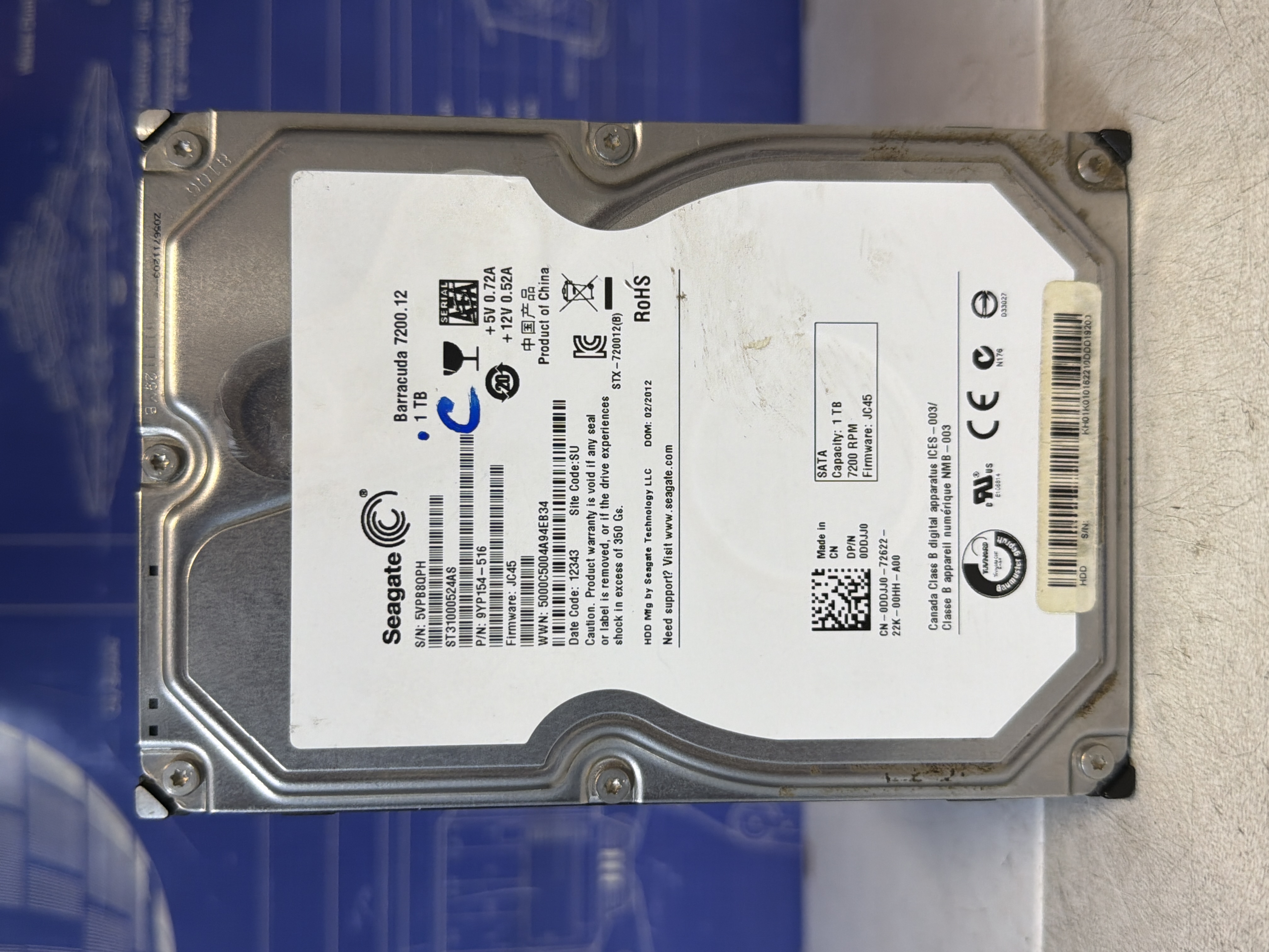 Disque dur Seagate Barracuda 7200.12 1 To SATA