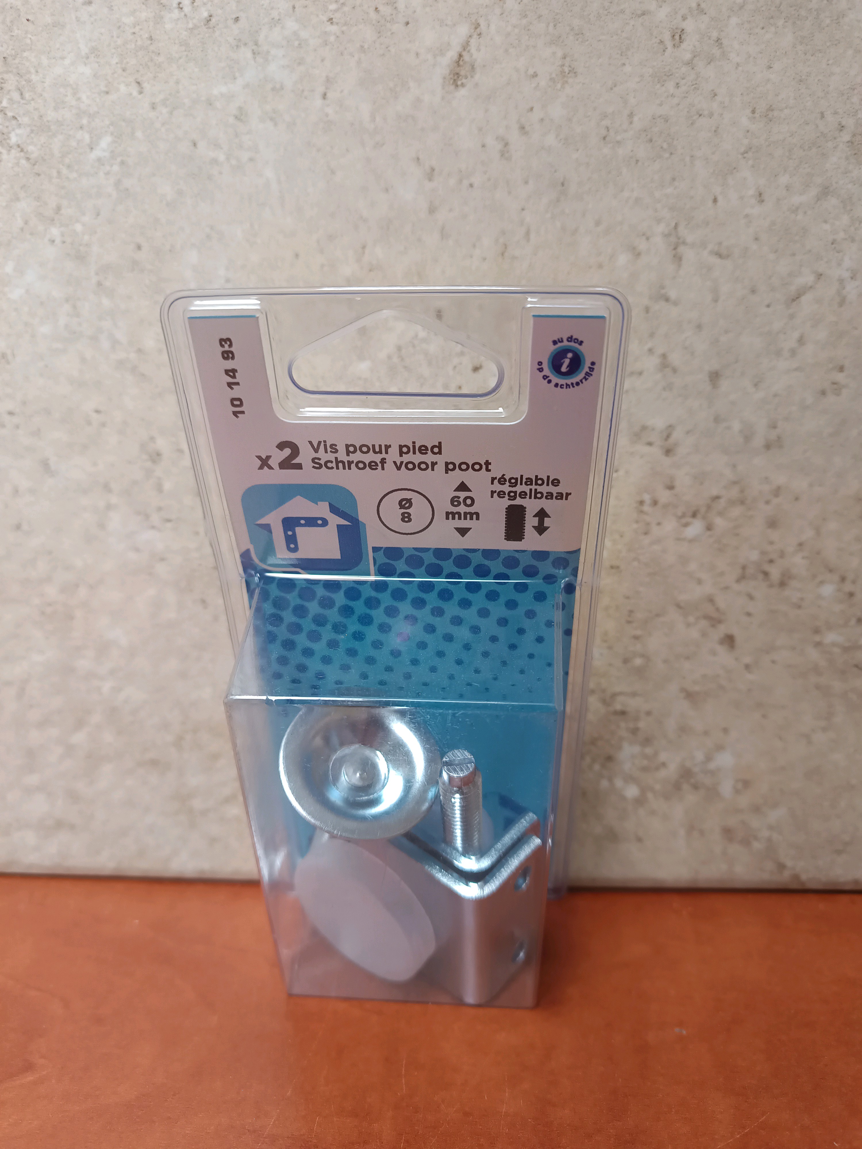Vis pour pied réglable 8 mm (x2)