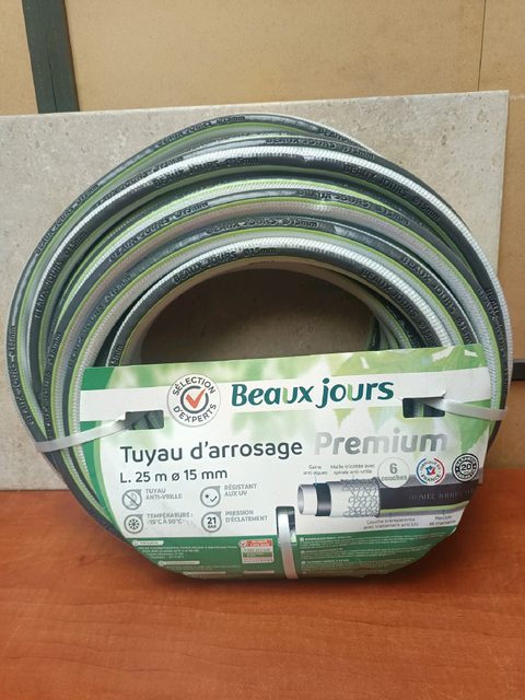 Beaux jours Tuyau d’arrosage Premium, 25 m Ø 15 mm