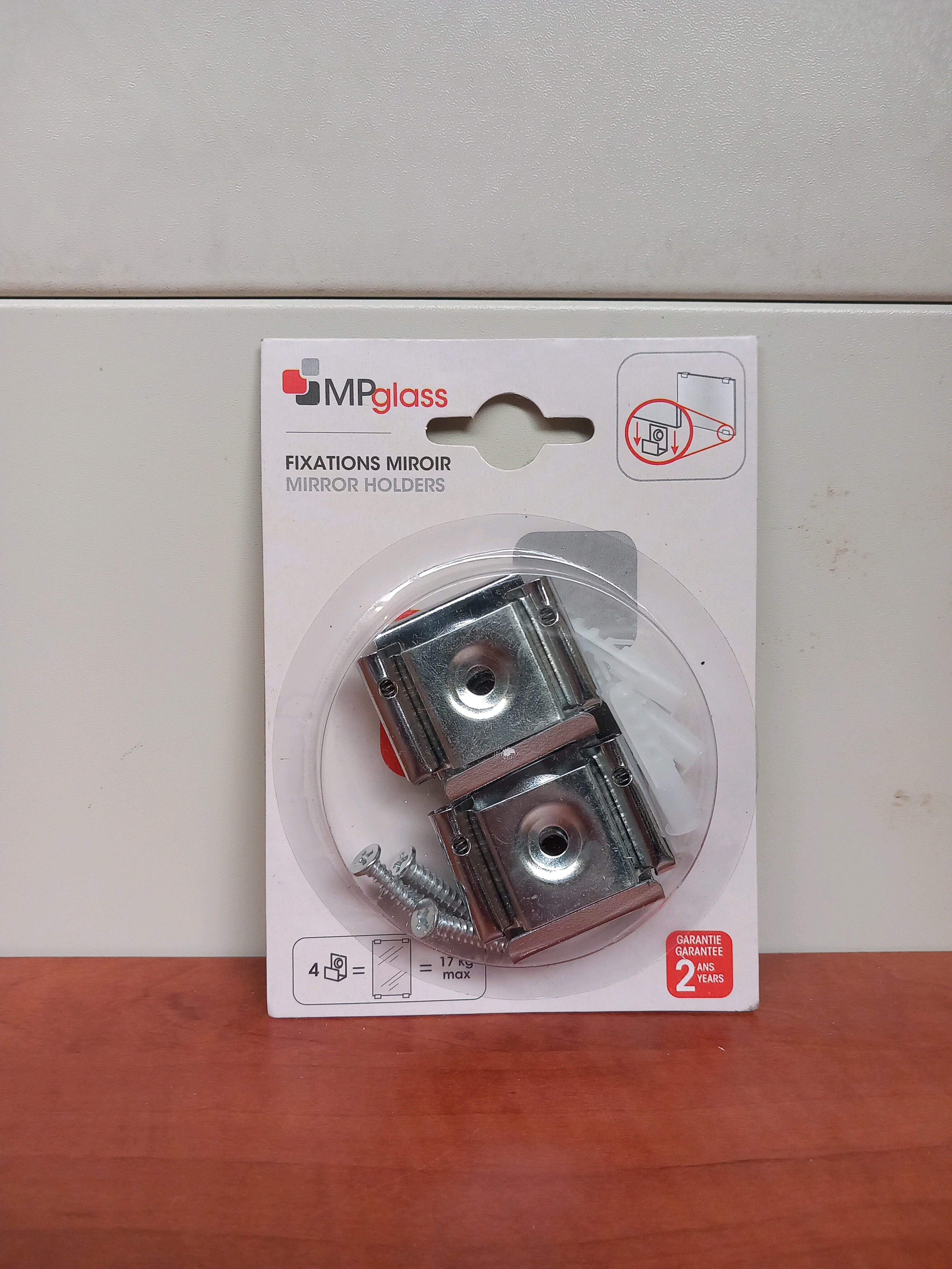 MBglass Fixations miroir (Mirror holders)