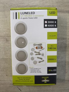 SLID LUNELED kit de spots LED encastrables extra plats 3000 K