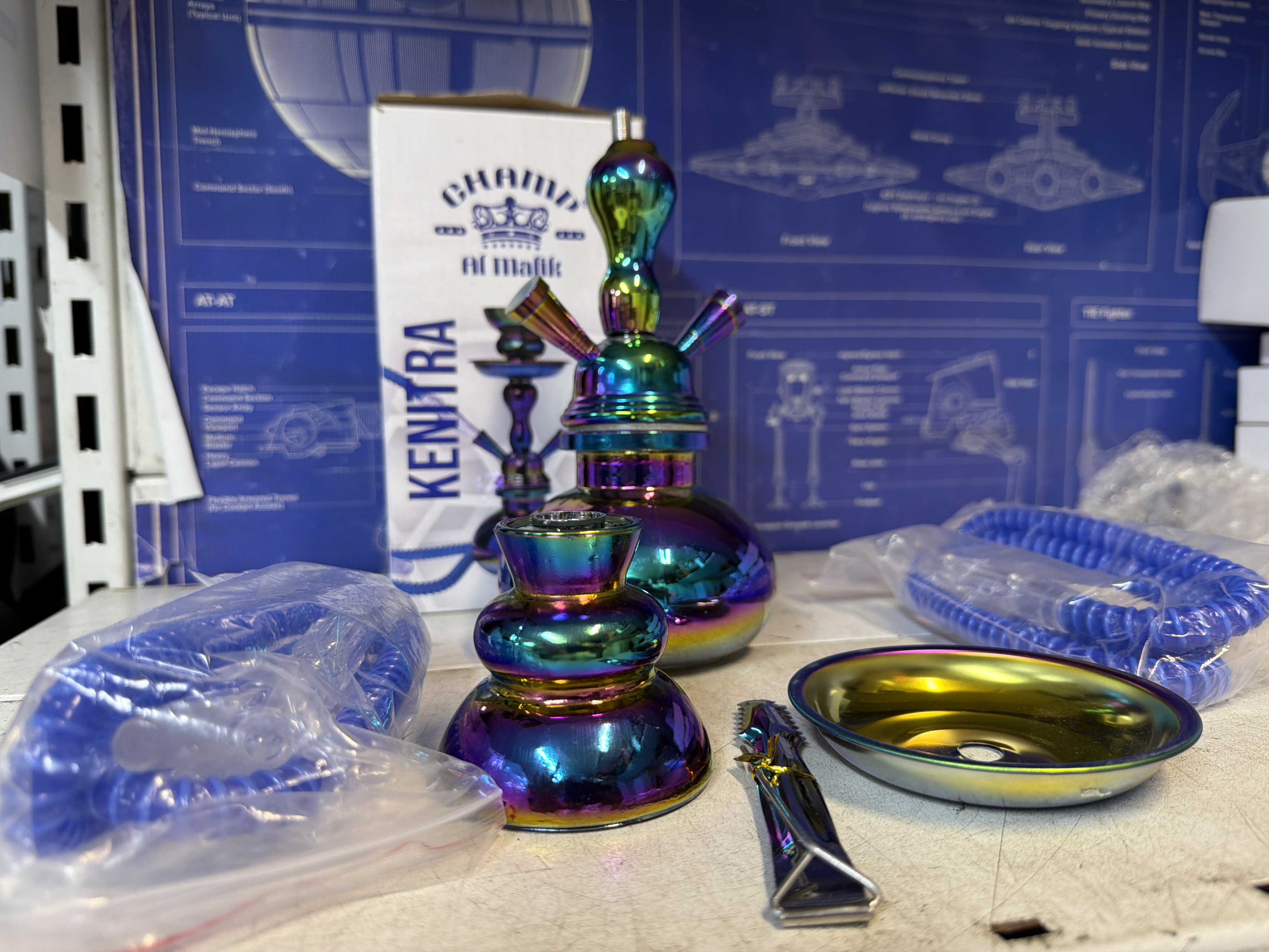 Chicha Kenitra multicolore avec accessoires