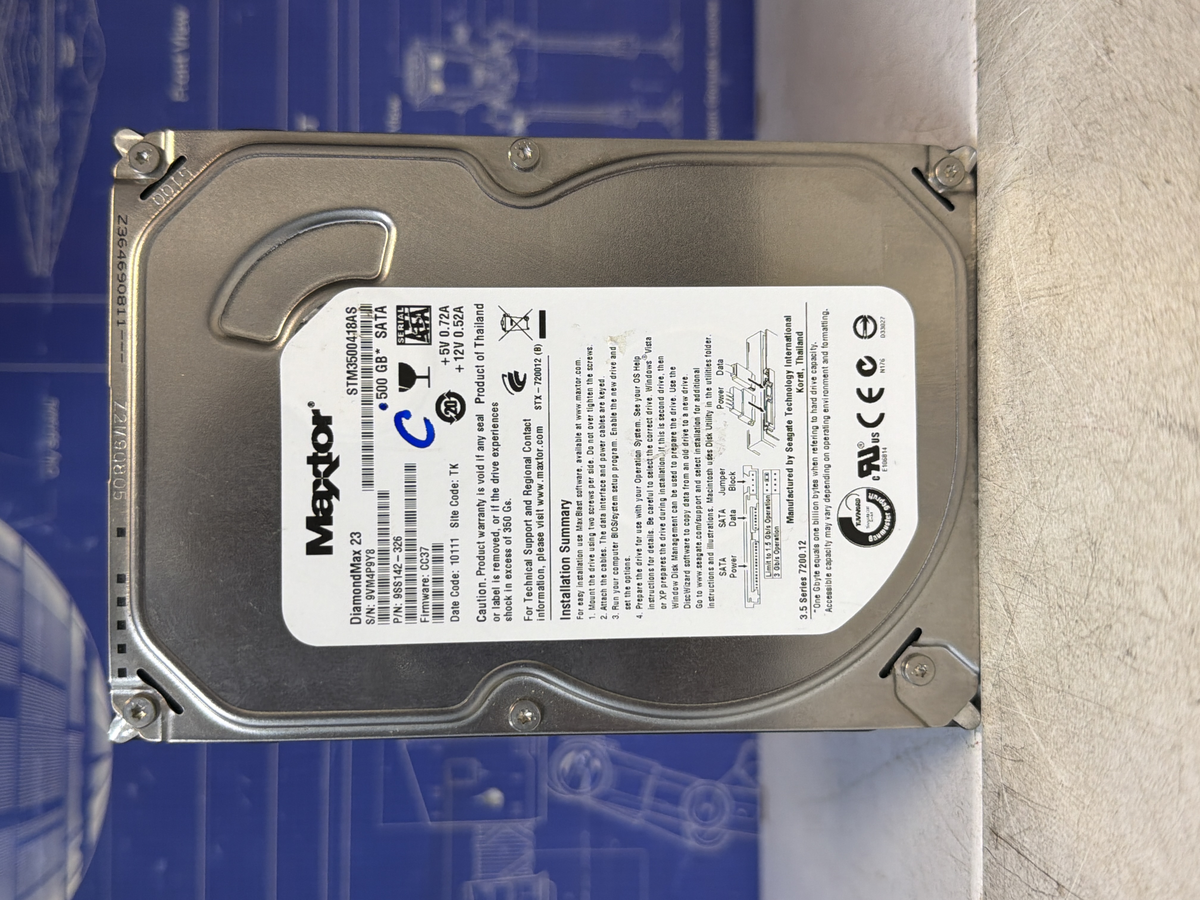 Disque dur interne Maxtor DiamondMax 23 500 Go SATA