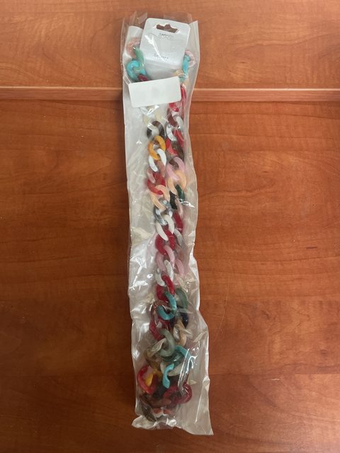 Collier à gros maillons multicolores