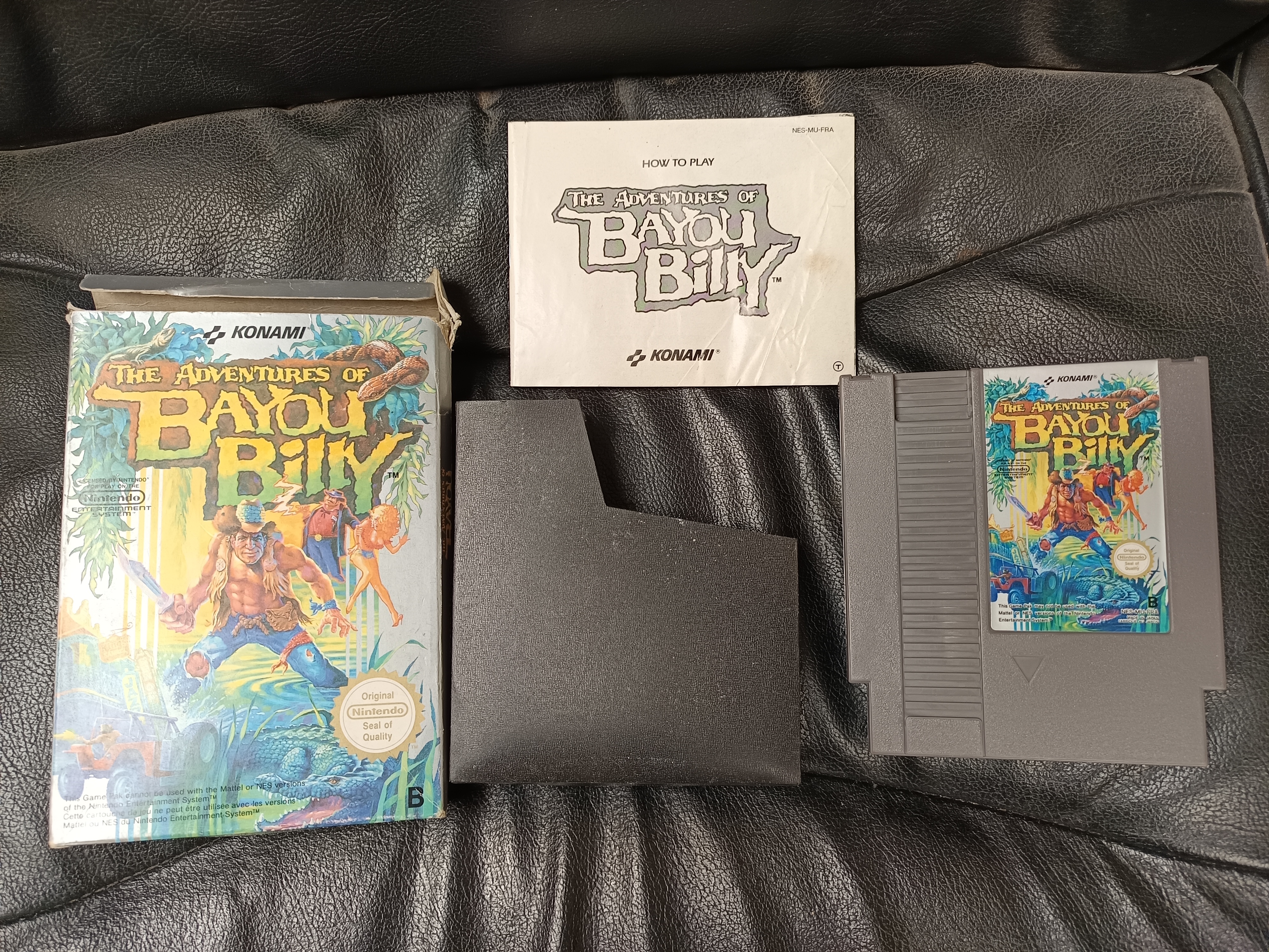 Cartouche NES + Boîte + Manuel + Insert, Konami, The Adventures of Bayou Billy