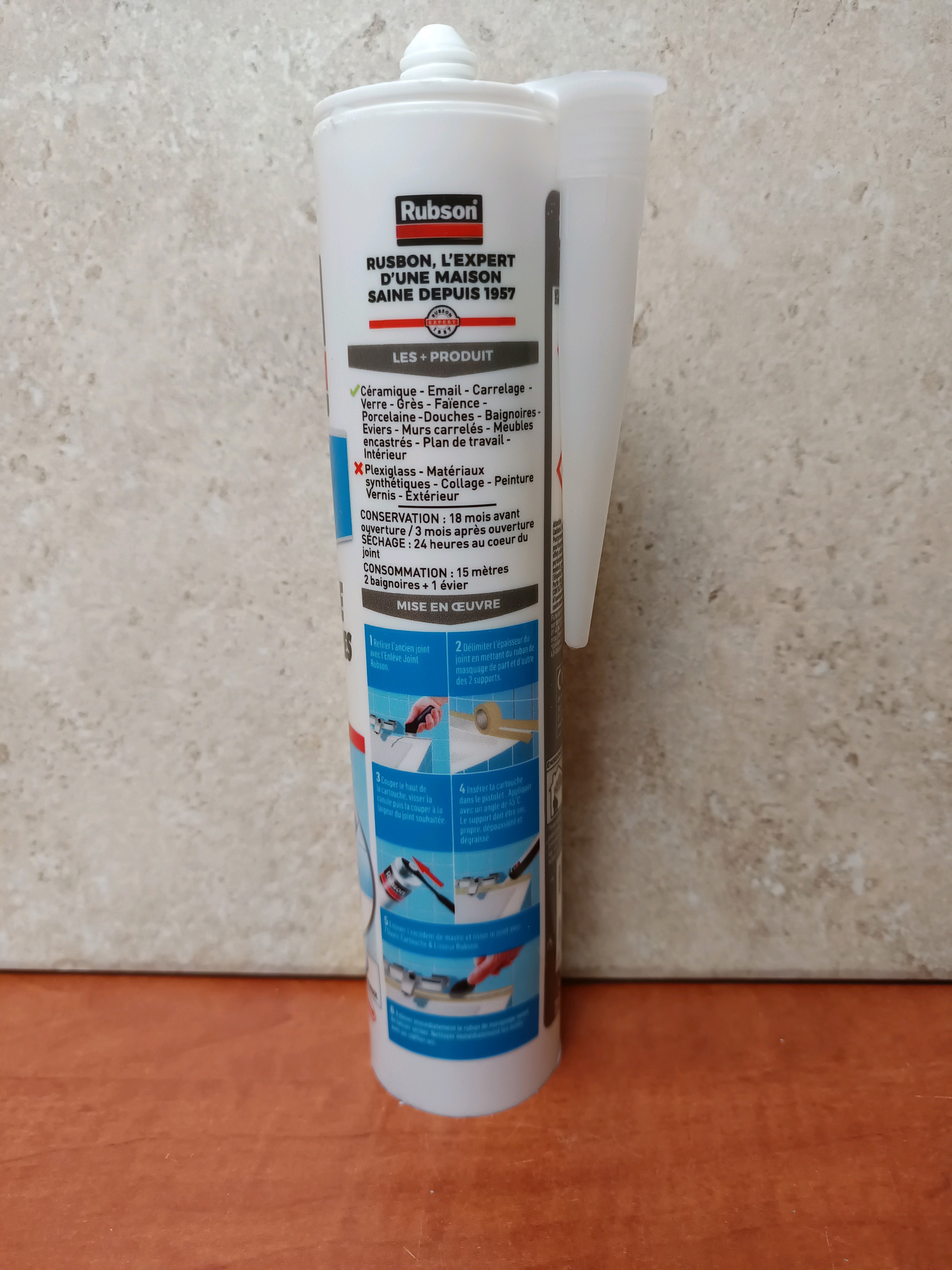Rubson Bain & Cuisine Silicone blanc contre les moisissures — photo 2
