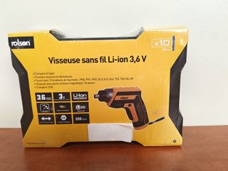 Rolson visseuse sans fil Li-ion 3,6 V avec 10 embouts