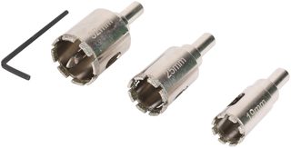 DEXTER set de scies cloches céramique 19/25/32 mm