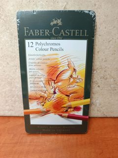Faber-Castell Polychromos – 12 crayons de couleur (boîte métal)