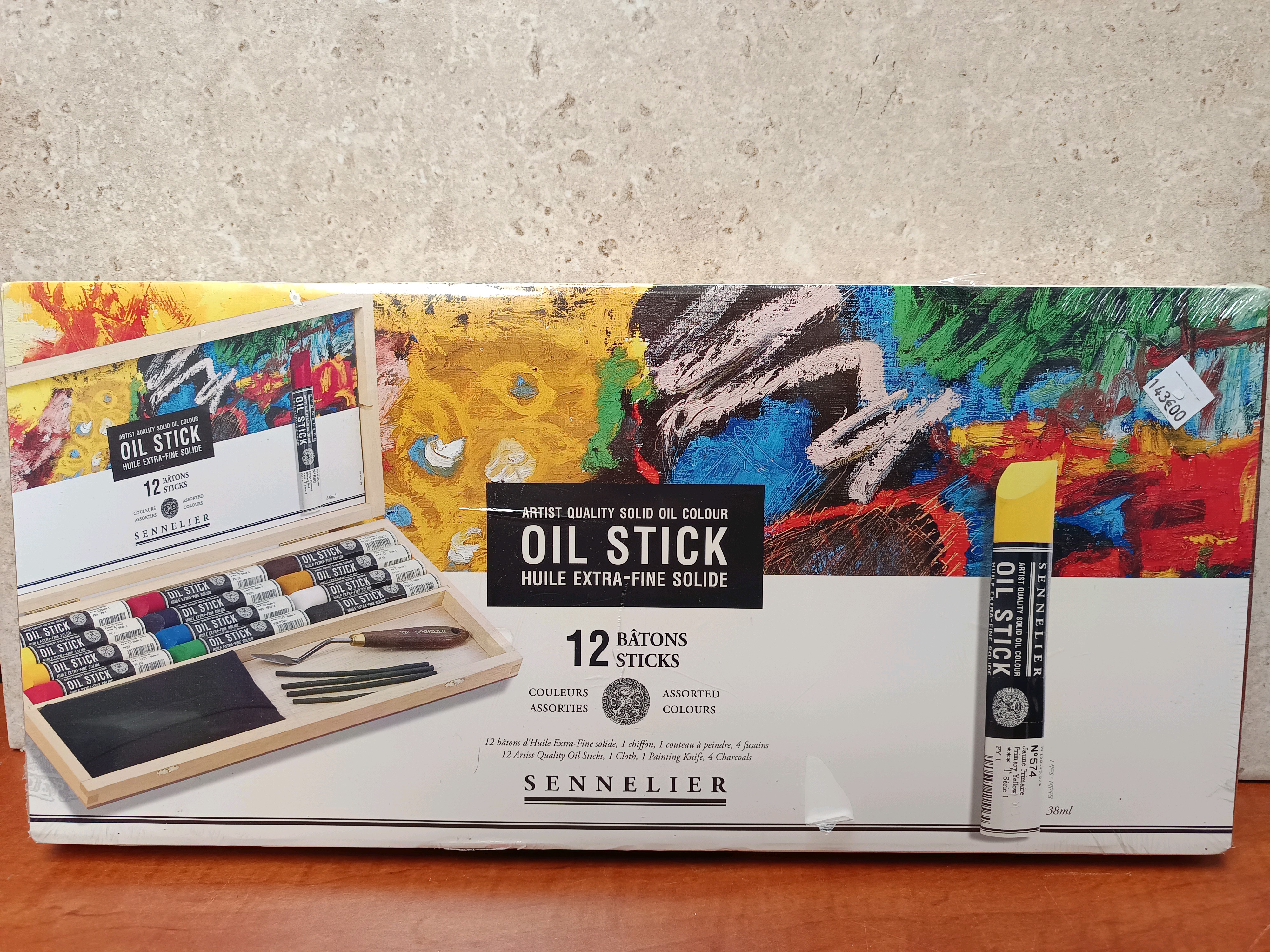 Sennelier Oil Stick huile extra-fine - coffret 12 bâtons couleurs assorties