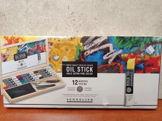 Sennelier Oil Stick huile extra-fine - coffret 12 bâtons couleurs assorties