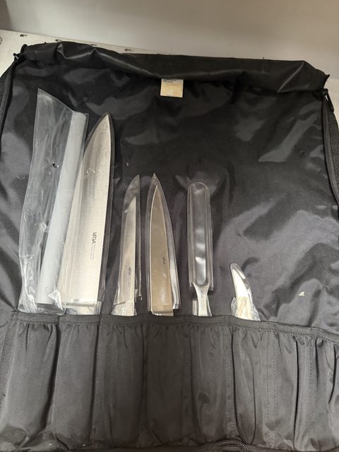 Set de couteaux professionnels avec housse de transport