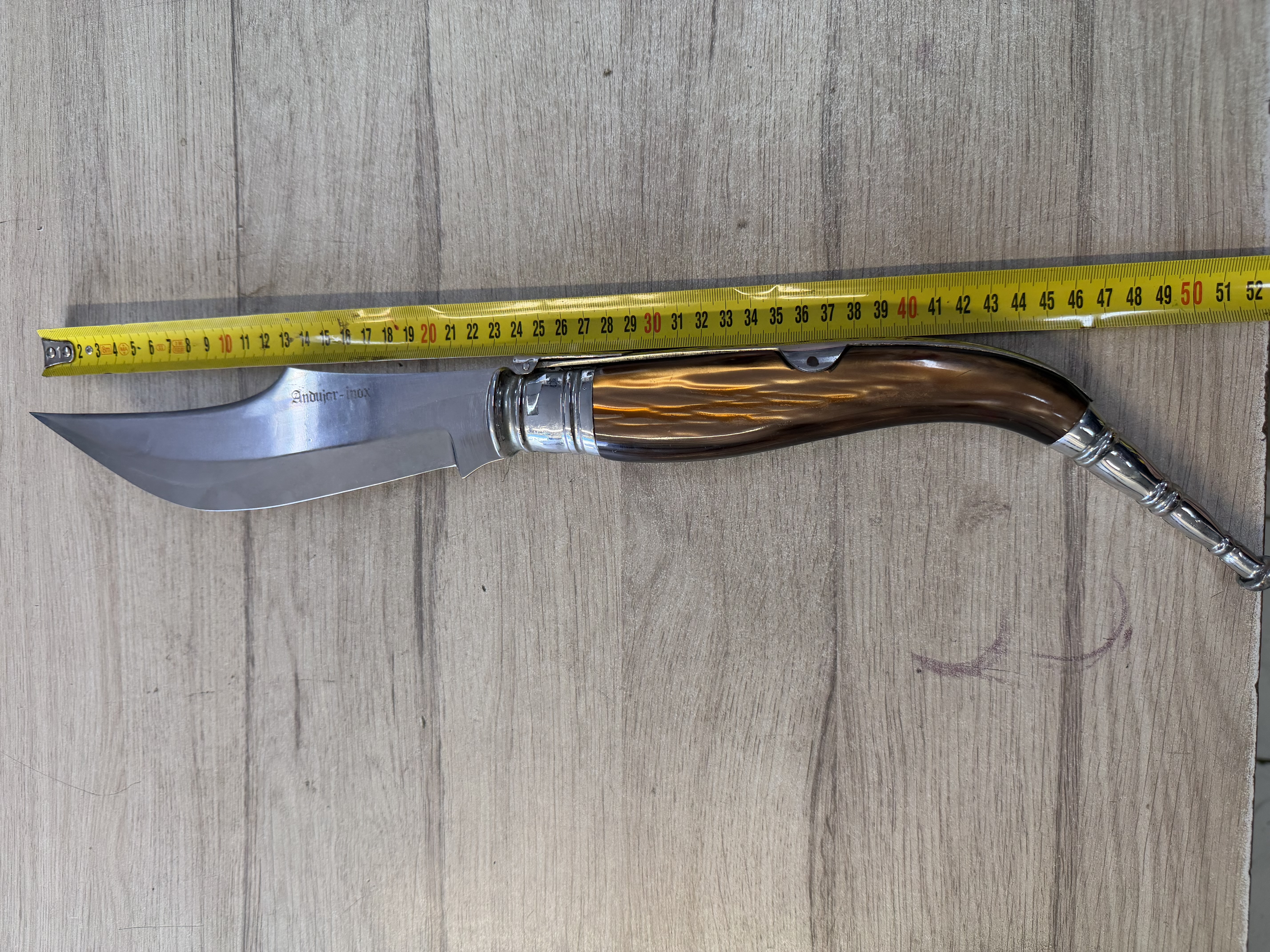 Couteau pliant Andújar Inox grande taille lame 24 cm