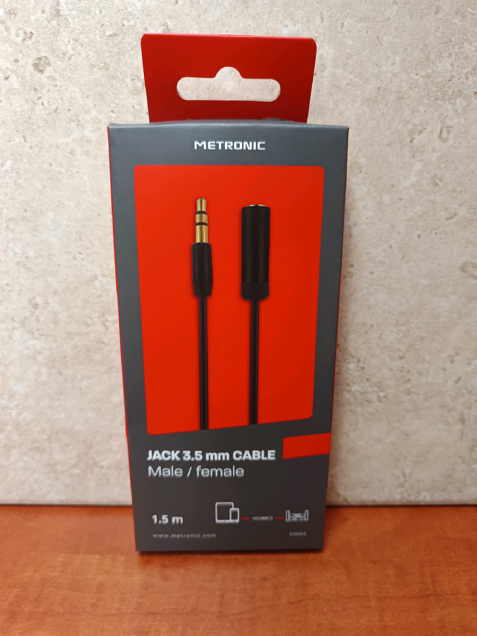 Metronic câble jack 3,5 mm mâle vers femelle 1,5 m