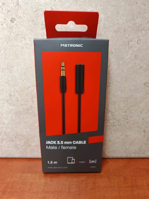 Metronic câble jack 3,5 mm mâle vers femelle 1,5 m
