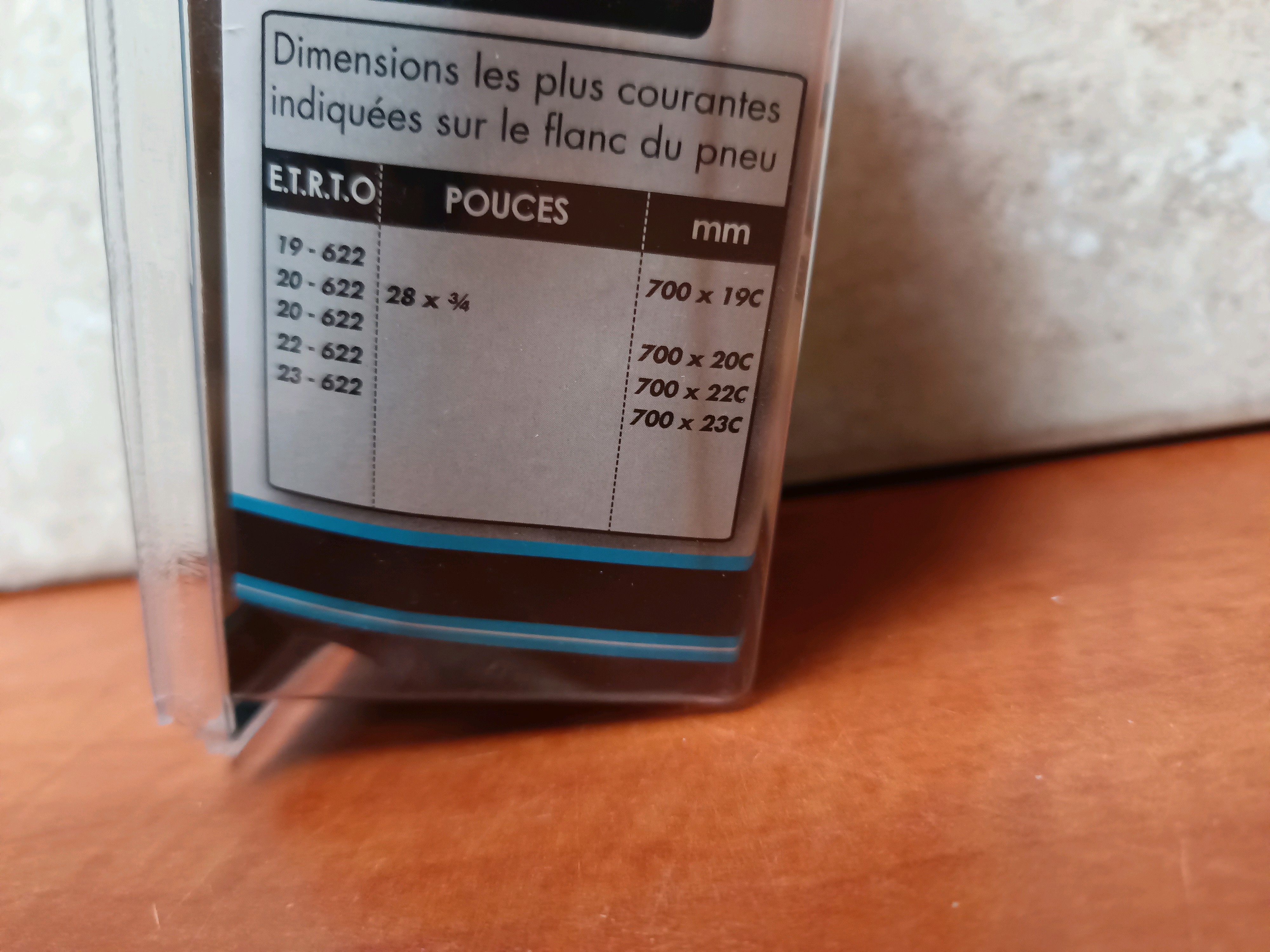 Chambre à air vélo 700 x 19-23C, valve longue 51 mm — photo 2