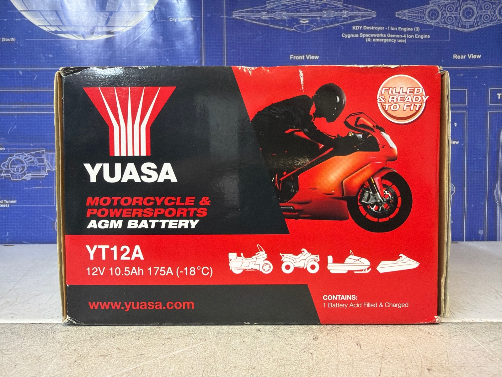 Yuasa YT12A batterie AGM moto et powersports