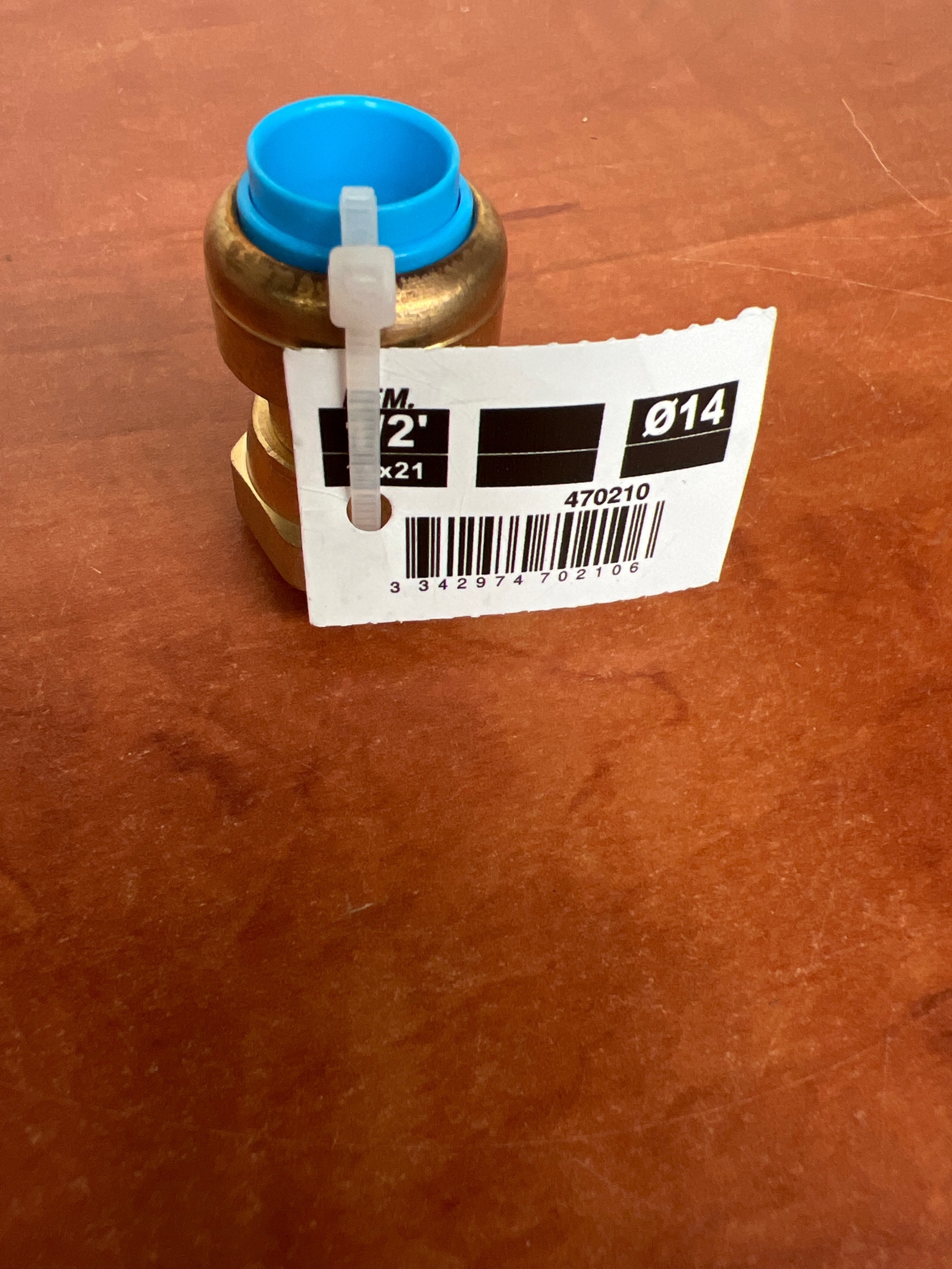 Raccord en laiton Ø14 – filetage mâle 1/2"