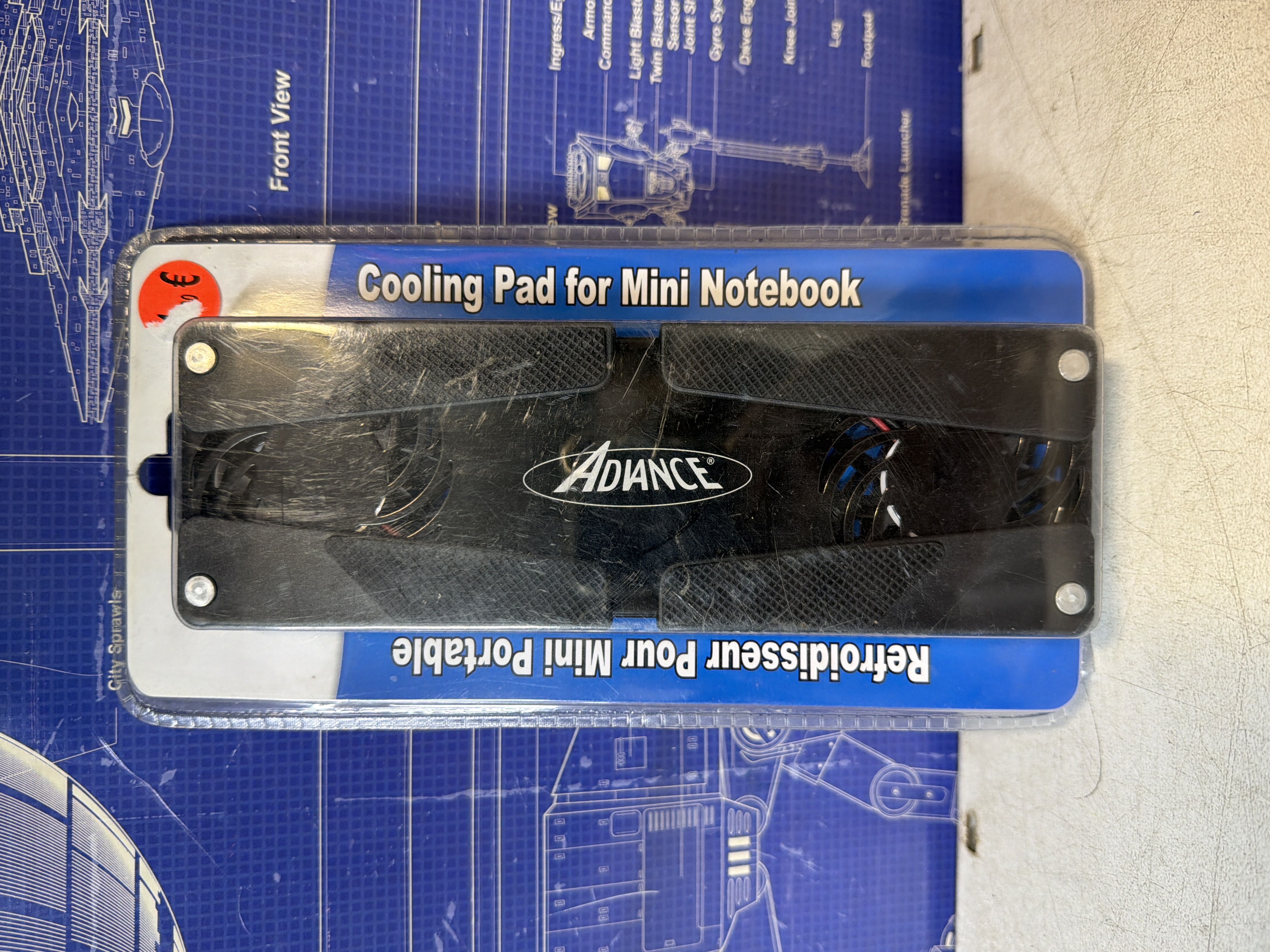 Support ventilé Advance VE-NB03 pour mini notebook 10 pouces